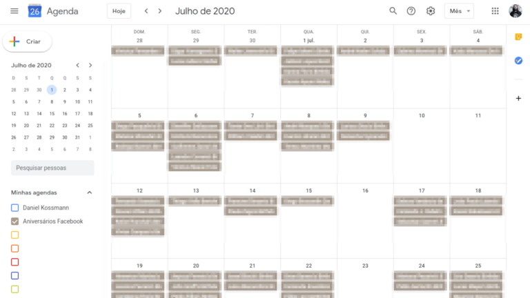 Exportando os aniversários do Facebook para o Google Calendar