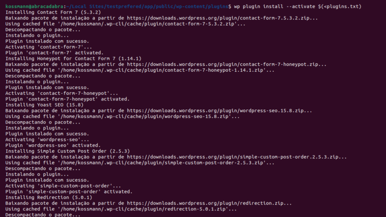 Como instalar vários plugins no WordPress utilizando o WP-CLI