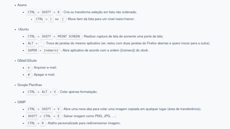 Como formatar teclas de atalhos (kbd) no conteúdo do WordPress