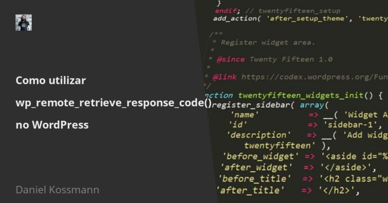Como utilizar wp_remote_retrieve_response_code() no WordPress