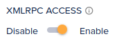 Opção do Cloudways para XMLRPC