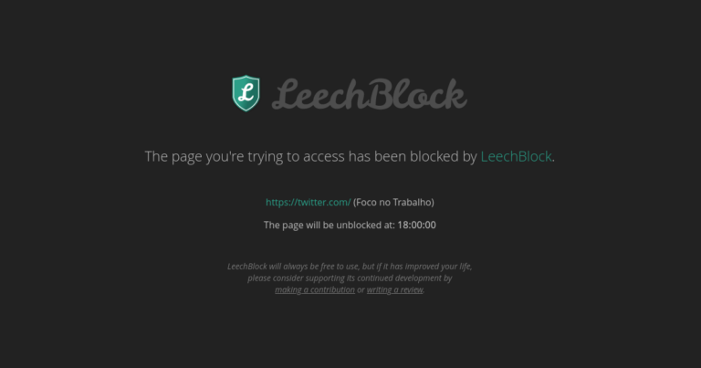 Como bloquear ou limitar o acesso a sites no seu navegador (Chrome, Edge e Firefox) com o LeechBlock