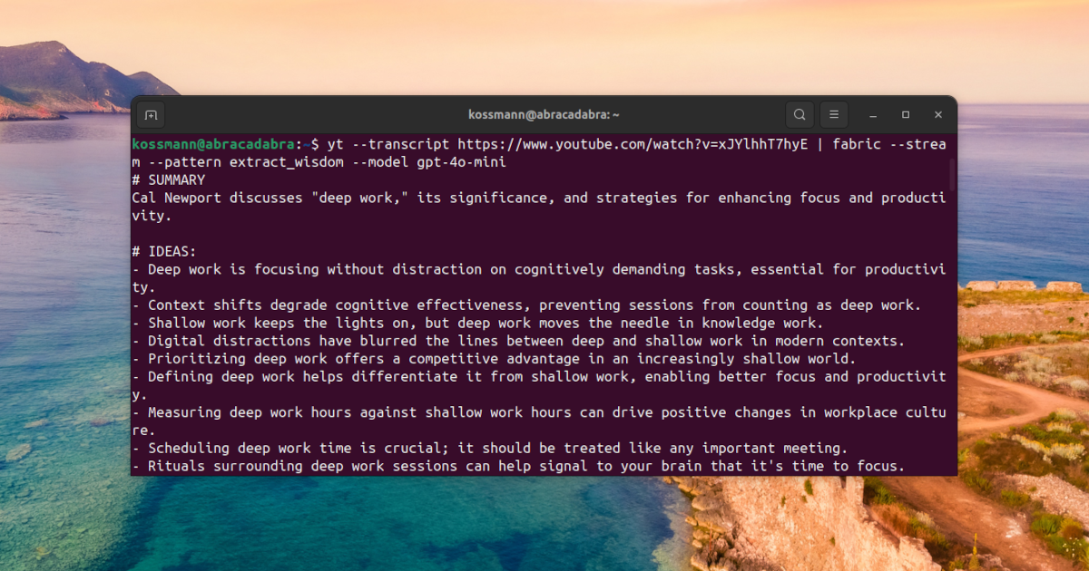 Installing Fabric (open-source AI framework) on Ubuntu Linux